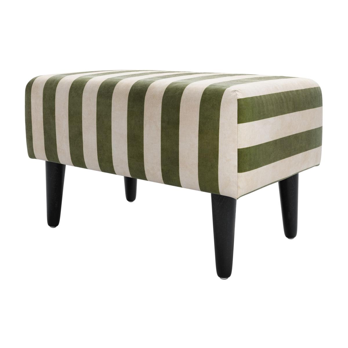 Jude Small Rectangular Footstool in Green Stripe Velvet – image 1