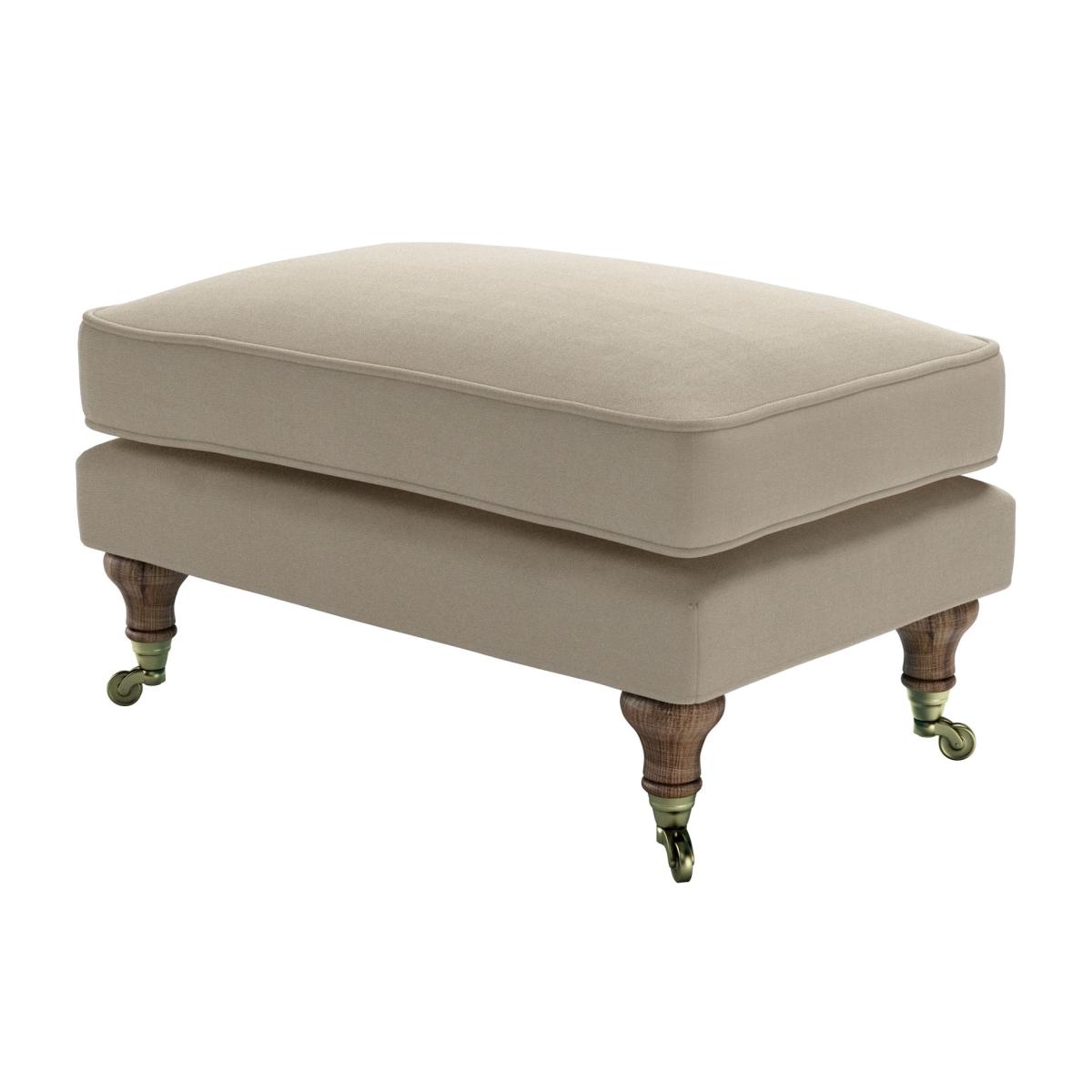 Bluebell Medium Rectangular Footstool in Pennine Stone Organic Smart Cotton – image 1