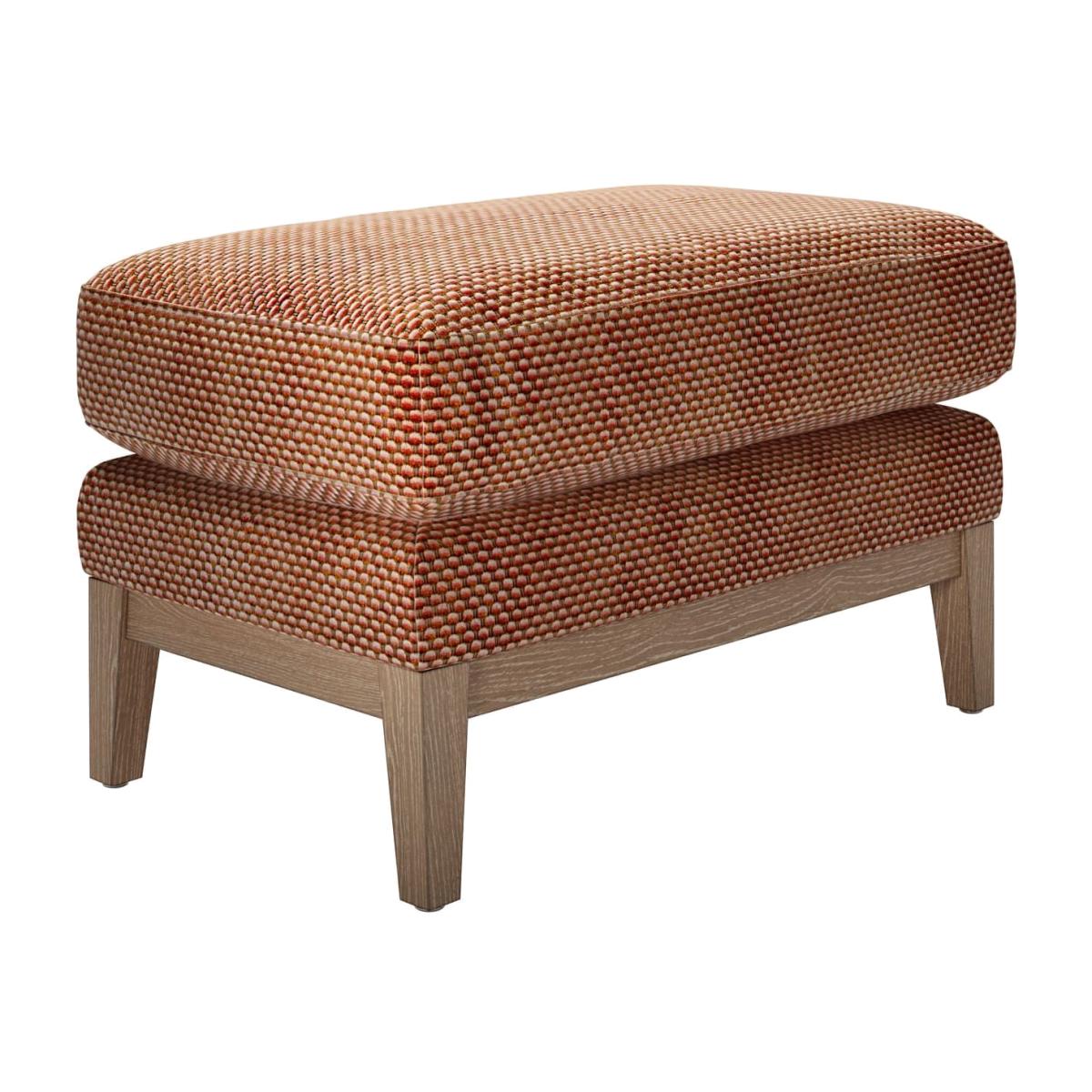 Costello Small Rectangular Footstool in Pomegranate Bubble Velvet – image 1