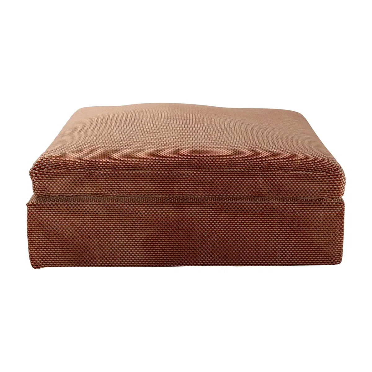 Long Island Footstool End Unit in Pomegranate Bubble Velvet – image 1