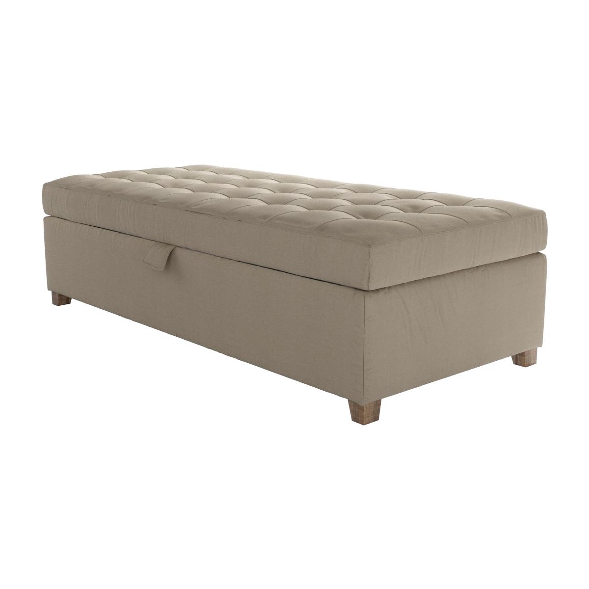 Club Large Rectangular Storage Footstool in Pennine Stone Organic Smart Cotton – image 1