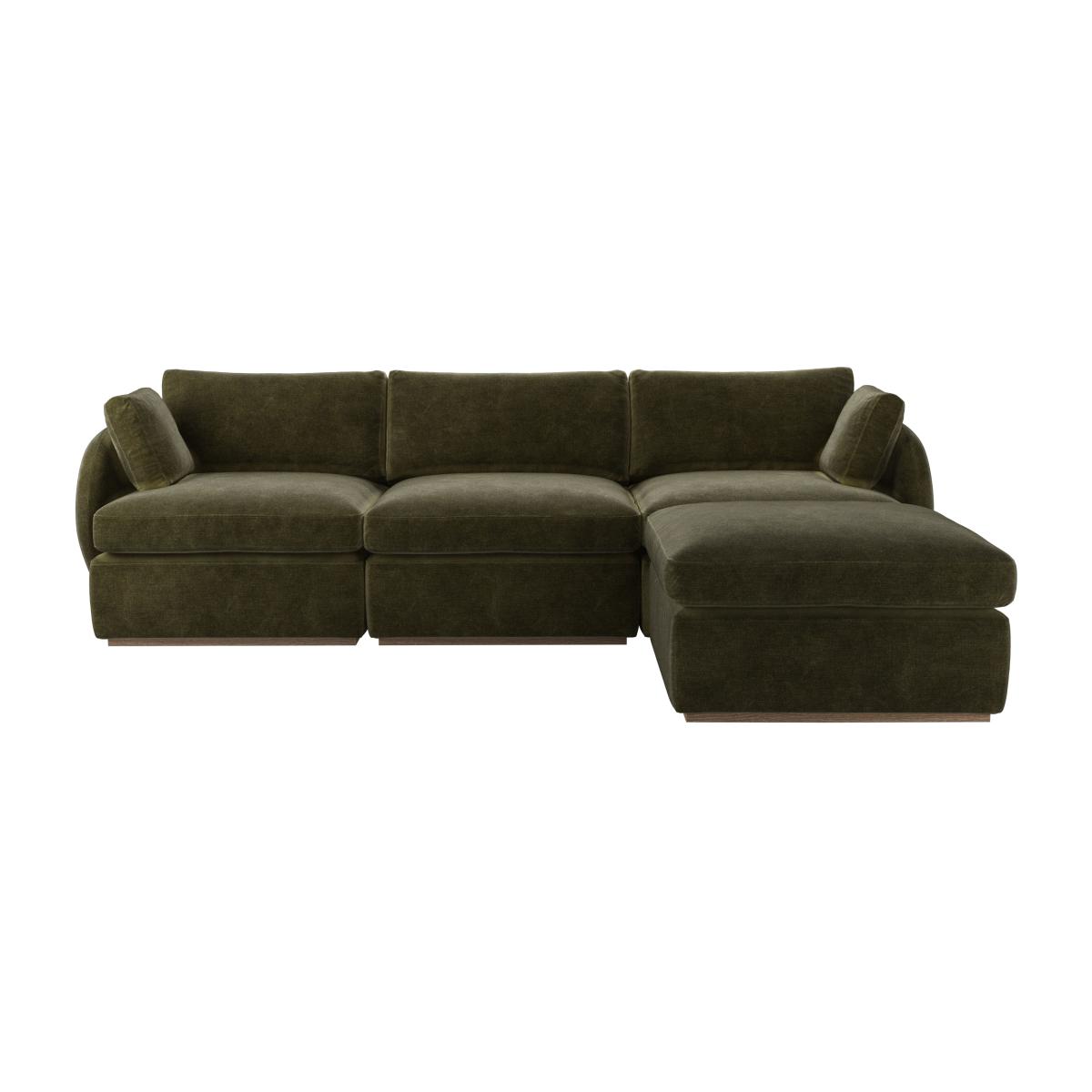 Ren Complete Set with Footstool in Juniper Aquaclean Clever Chenille – image 1