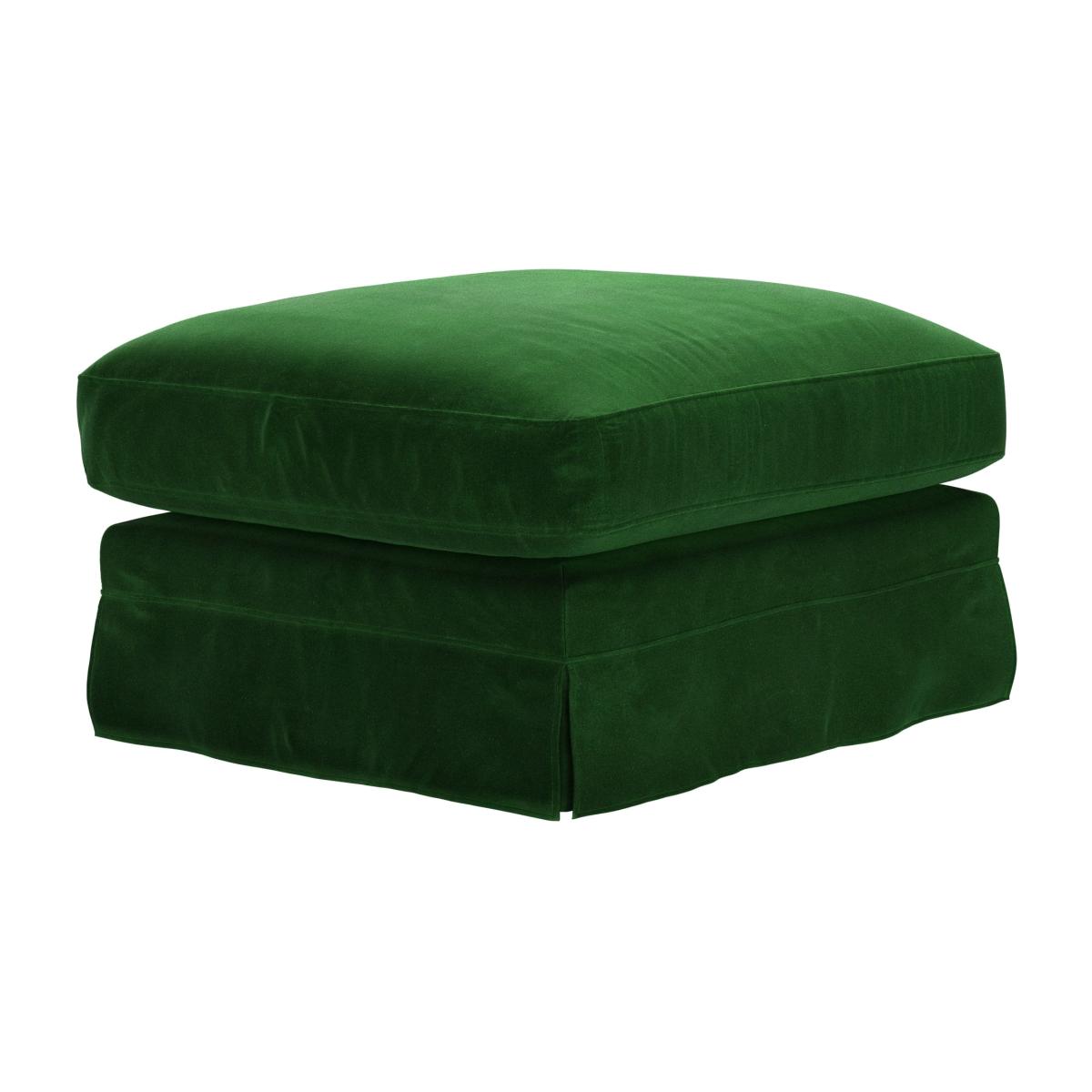 Otto Large Rectangular Footstool in Putting Green Aquaclean Clever Velvet – image 1