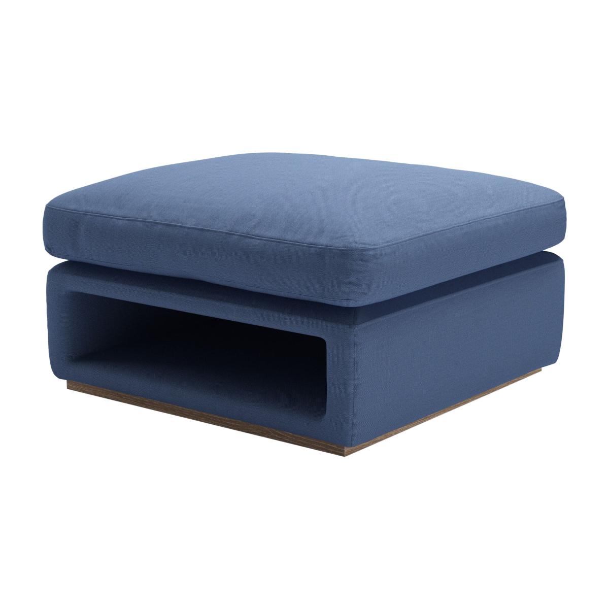 Ren Modular Storage Footstool in Oxford Blue Brushed Linen Cotton – image 1