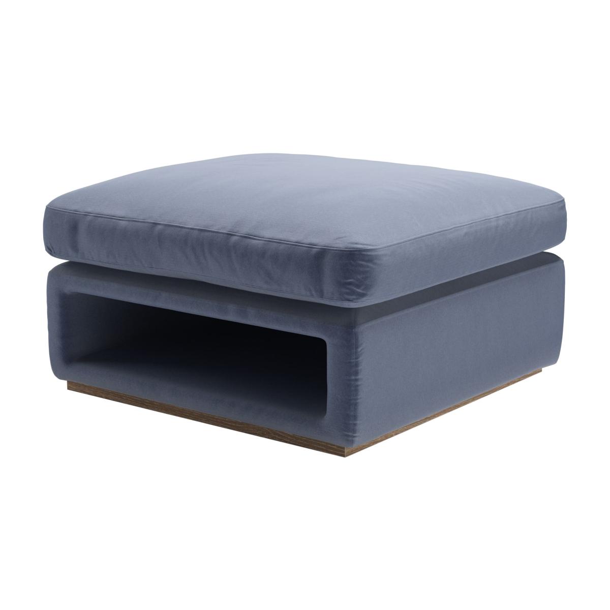 Ren Modular Storage Footstool in Sapphire Smart Velvet – image 1