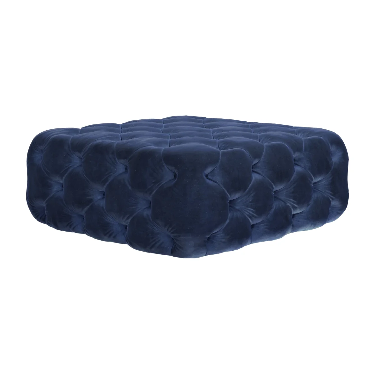 Georgette Medium Square Footstool in Cruise Smart Velvet - sofa.com
