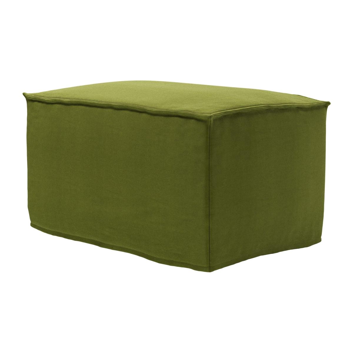 Anders Small Rectangular Footstool in Vine Leaf Organic Smart Cotton – image 1