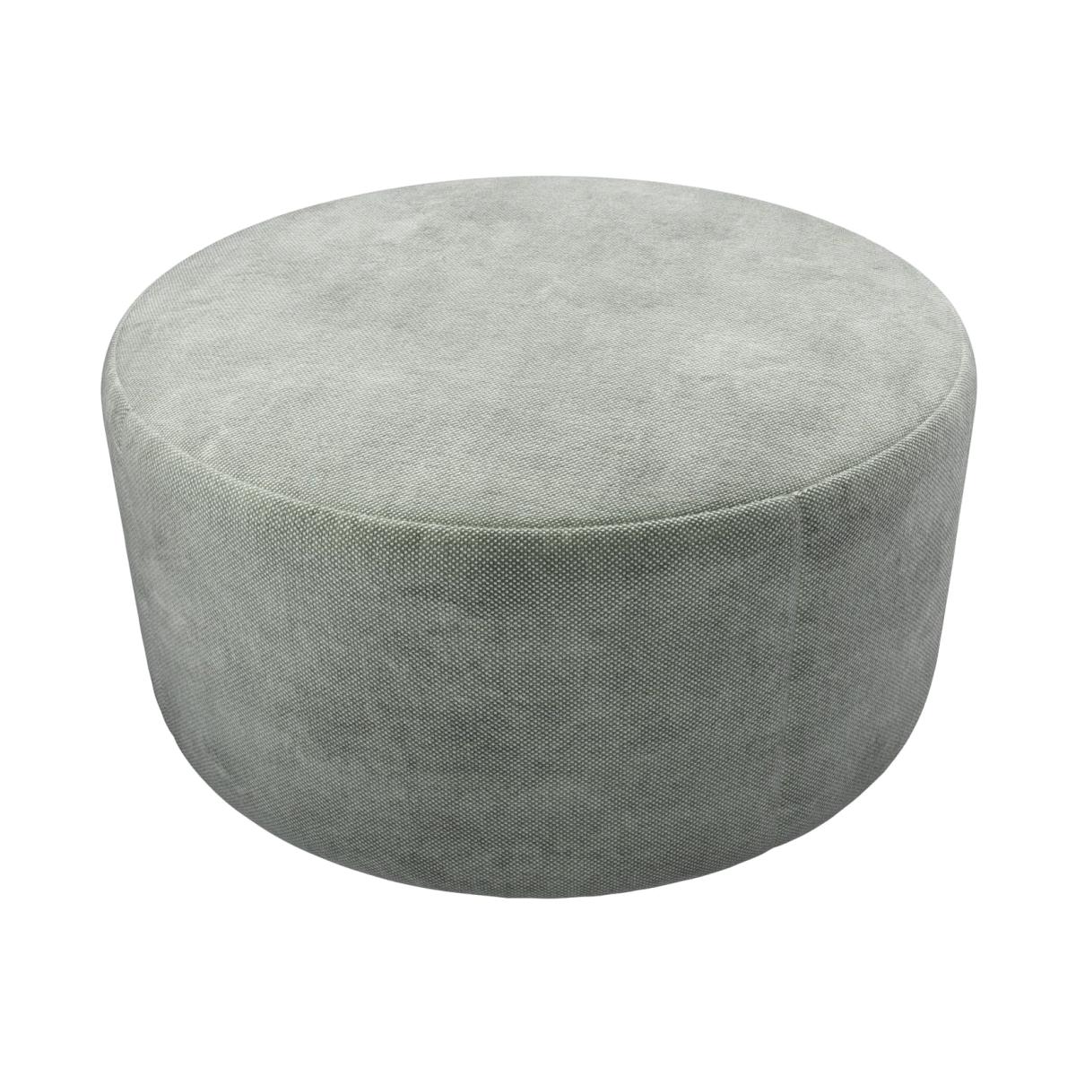 Luna Large Round Footstool in Moonstone Speckled Chenille – image 1