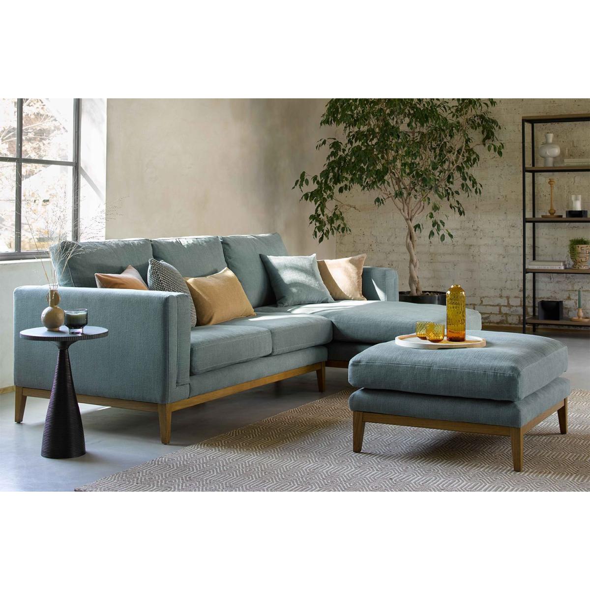 Costello Small Rectangular Footstool in Celadon Easy Cotton – image 3