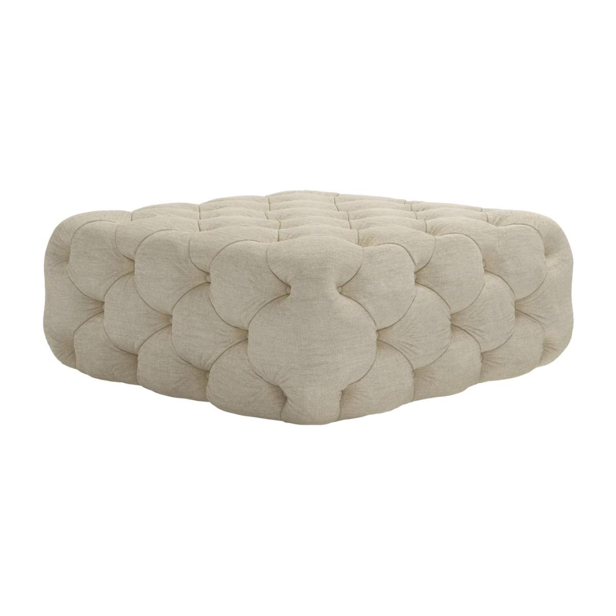 Georgette Medium Square Footstool in Pampas Hygge Smart Linen – image 1