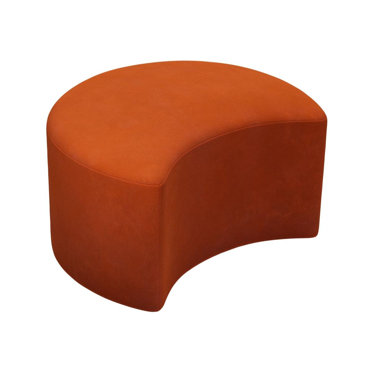 Luna Half Moon Footstool in Brick Aquaclean Clever Velvet – image 1
