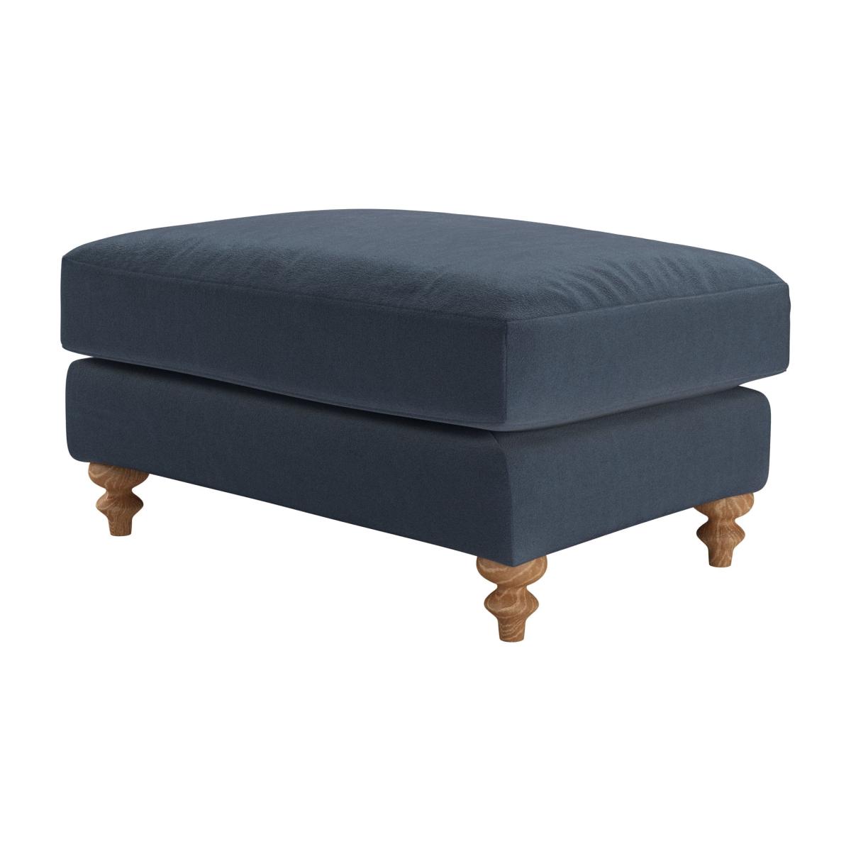 Teddy Large Rectangular Footstool in Skyfall Cotton Matt Velvet – image 1
