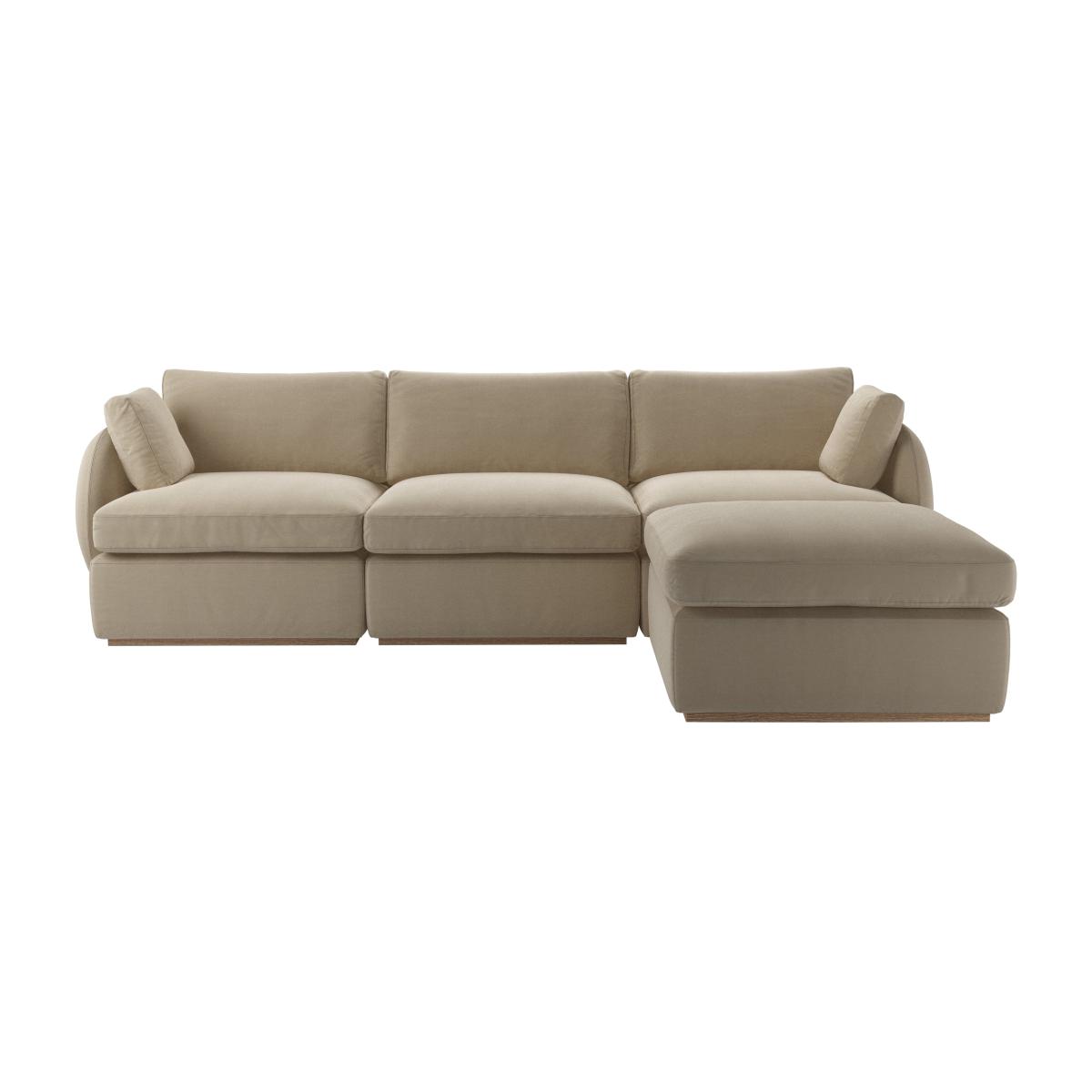 Ren Complete Set with Footstool in Pennine Stone Organic Smart Cotton – image 1