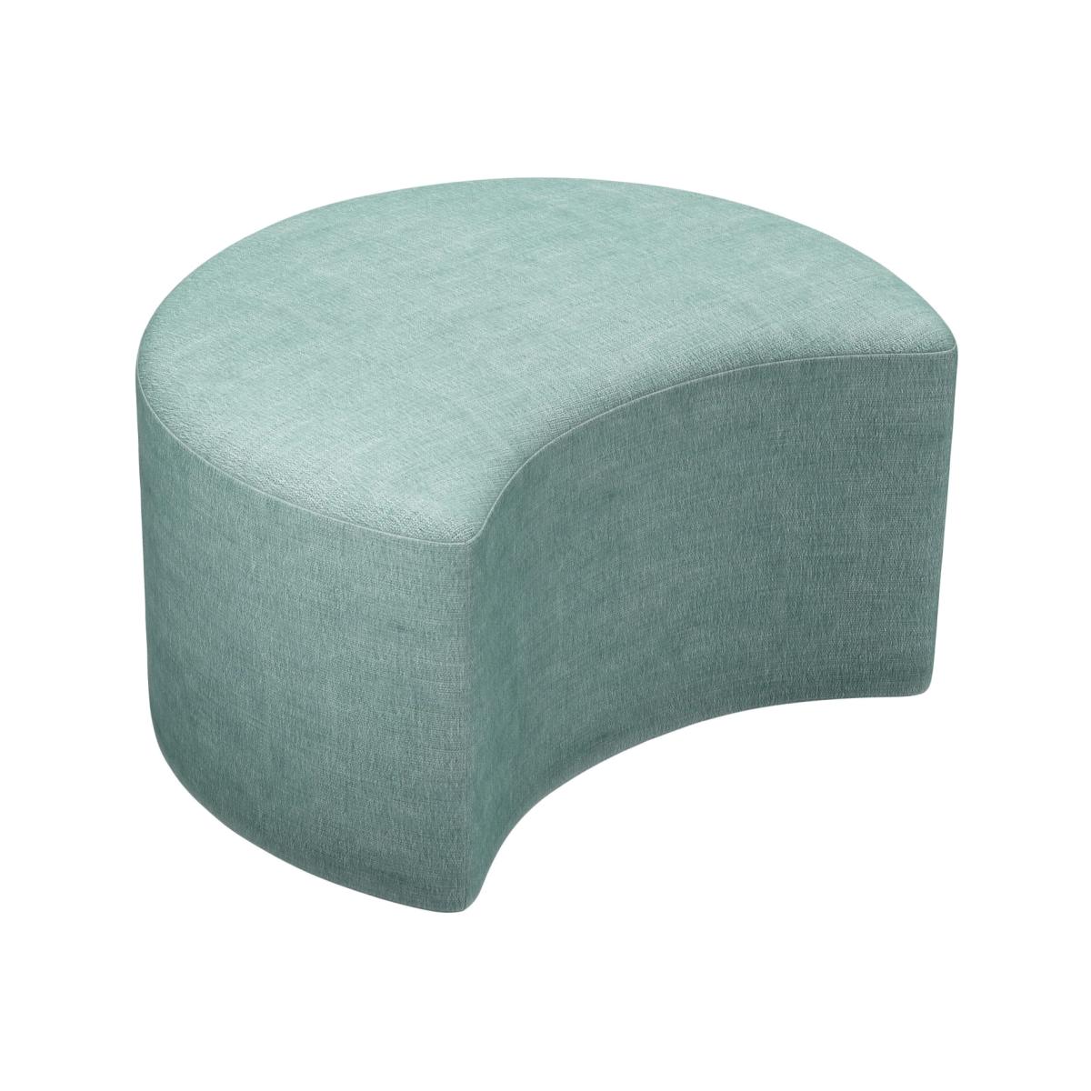 Luna Half Moon Footstool in Sea Spray Aquaclean Clever Chenille – image 1
