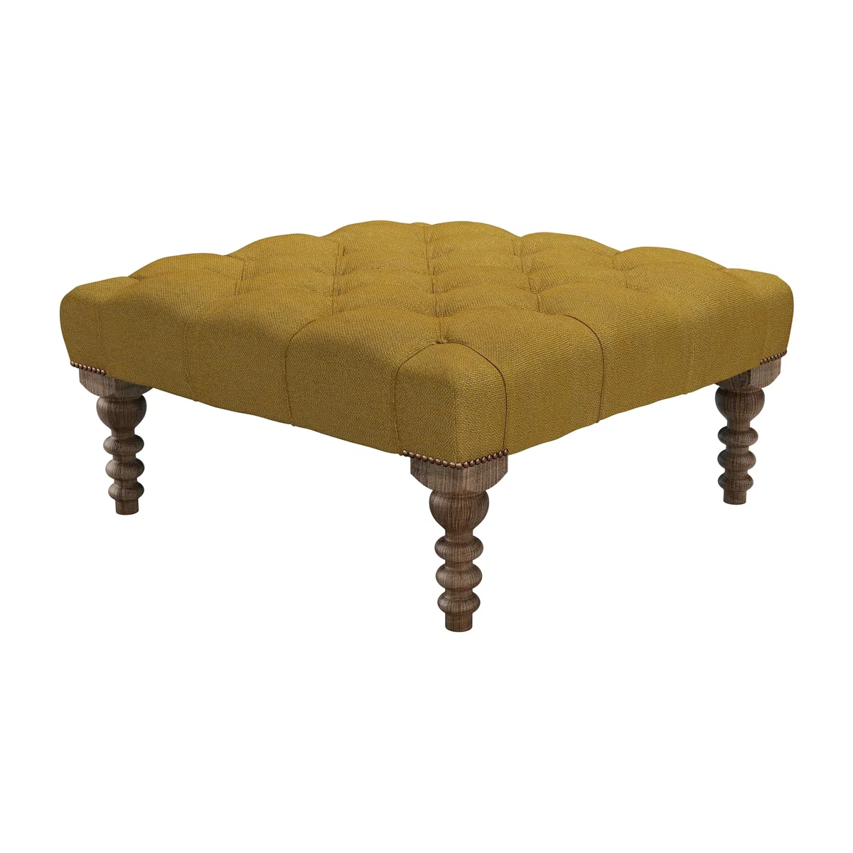 Valentin Medium Square Footstool in Solstice Heathland Weave - sofa.com