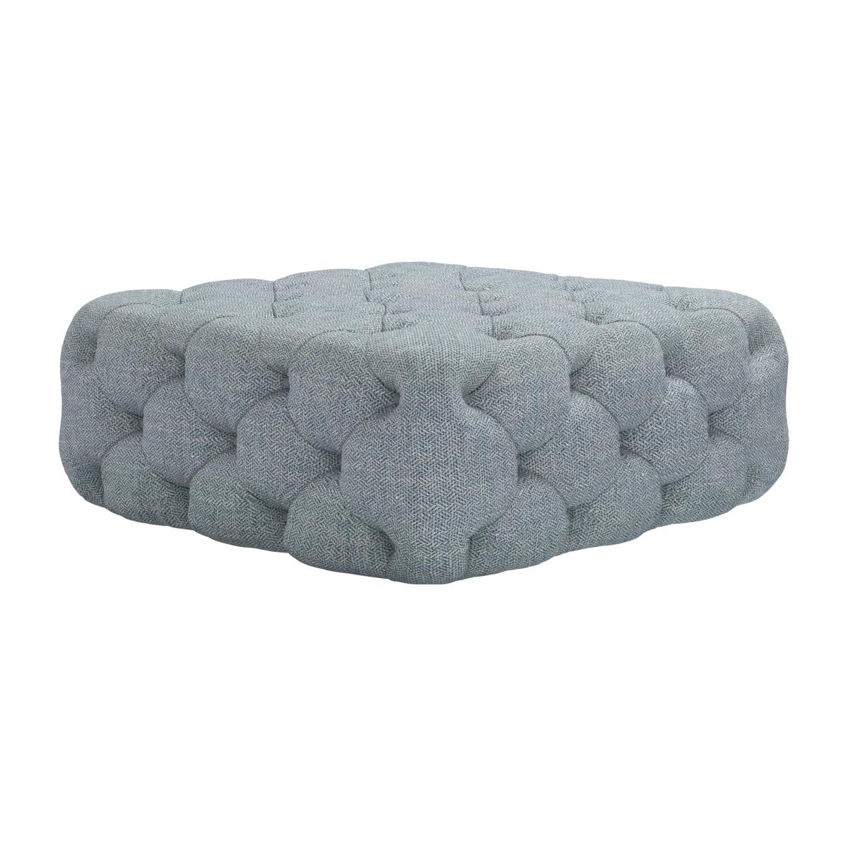 Georgette Medium Square Footstool in Cornflower Silky Jacquard Weave – image 1