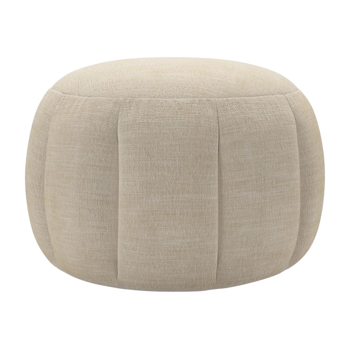 Harper Round Footstool in Chantilly Aquaclean Clever Chenille – image 1
