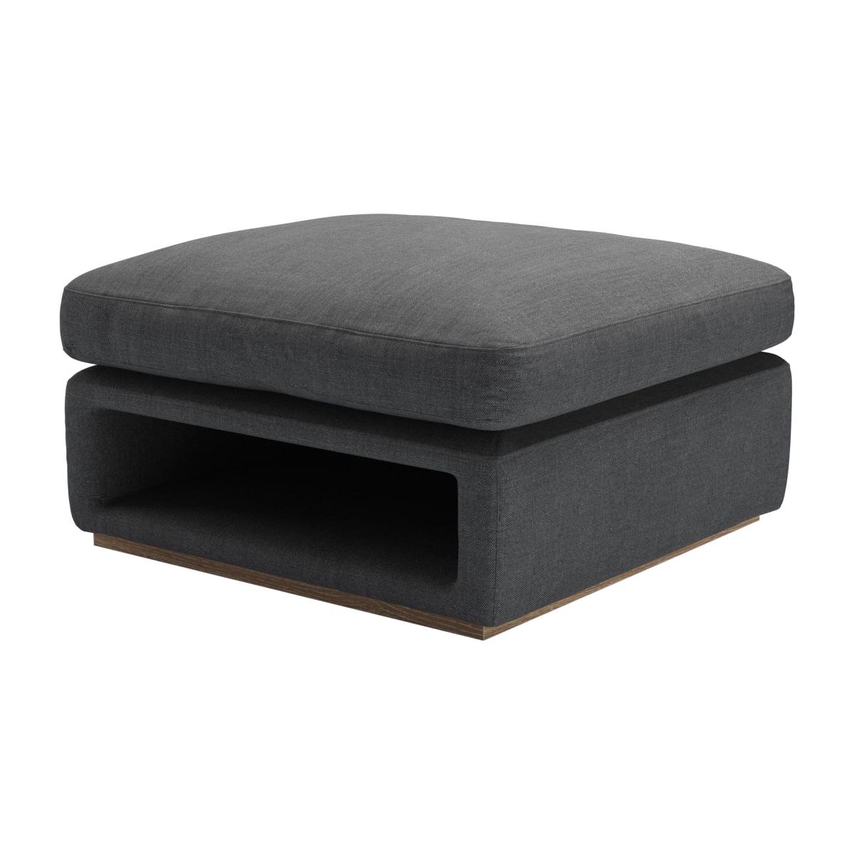 Ren Modular Storage Footstool in Charcoal Brushed Linen Cotton – image 1