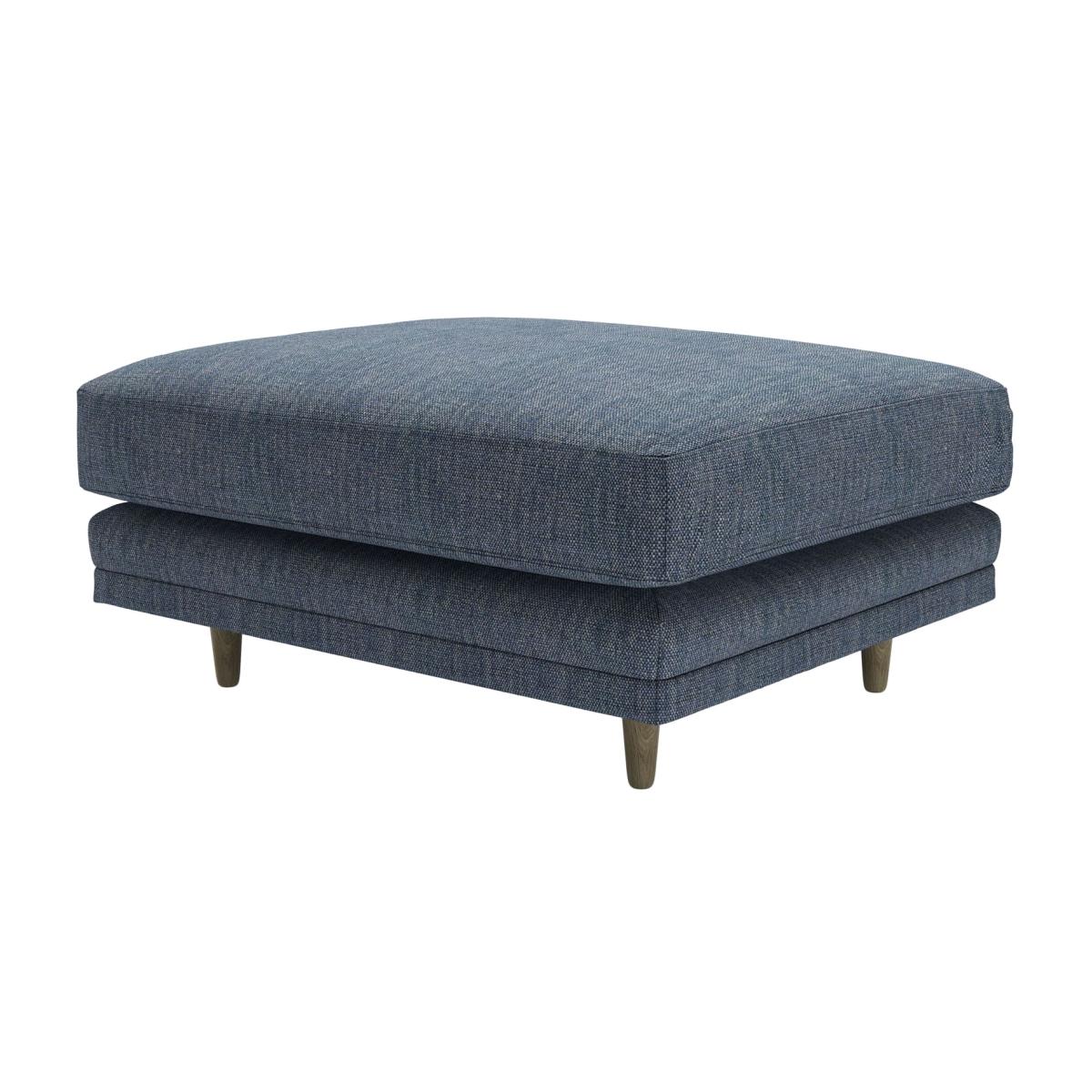 Marco Large Rectangular Footstool in Azure Florence Textured Weave – image 1