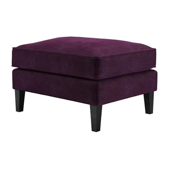 Nearly New Iggy Medium Rectangular Footstool in Plum Smart Velvet - sofa.com