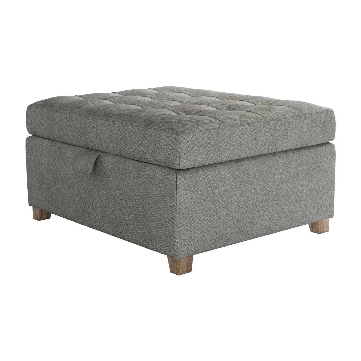 Club Small Rectangular Storage Footstool in Mushroom Heathland Weave - sofa.com