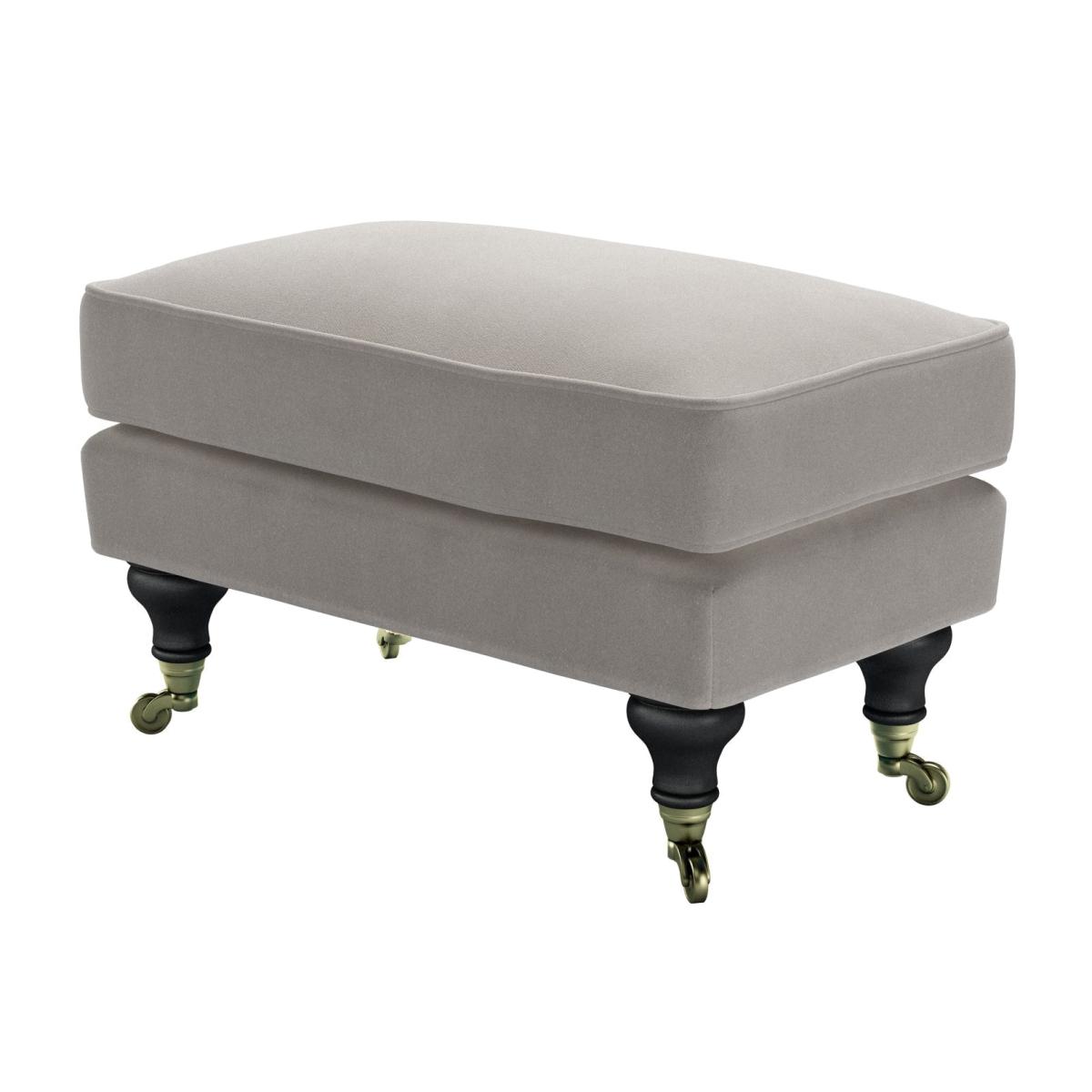 Bluebell Small Rectangular Footstool in Nimbus Aquaclean Clever Velvet – image 1