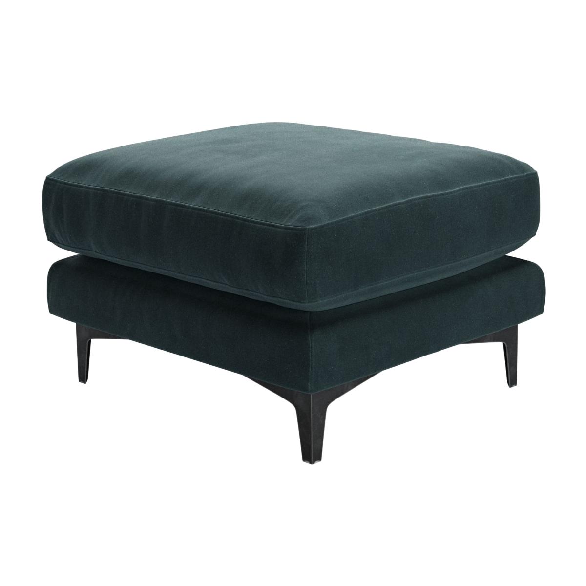 Boston Medium Rectangular Footstool in Deep Forest Aquaclean Clever Velvet – image 1