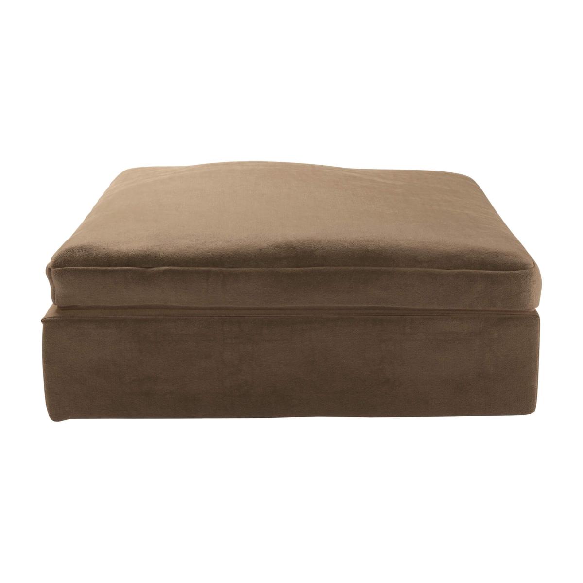 Long Island Footstool Modular End Unit in Spiced Latte Cotton Matt Velvet - sofa.com – image 1