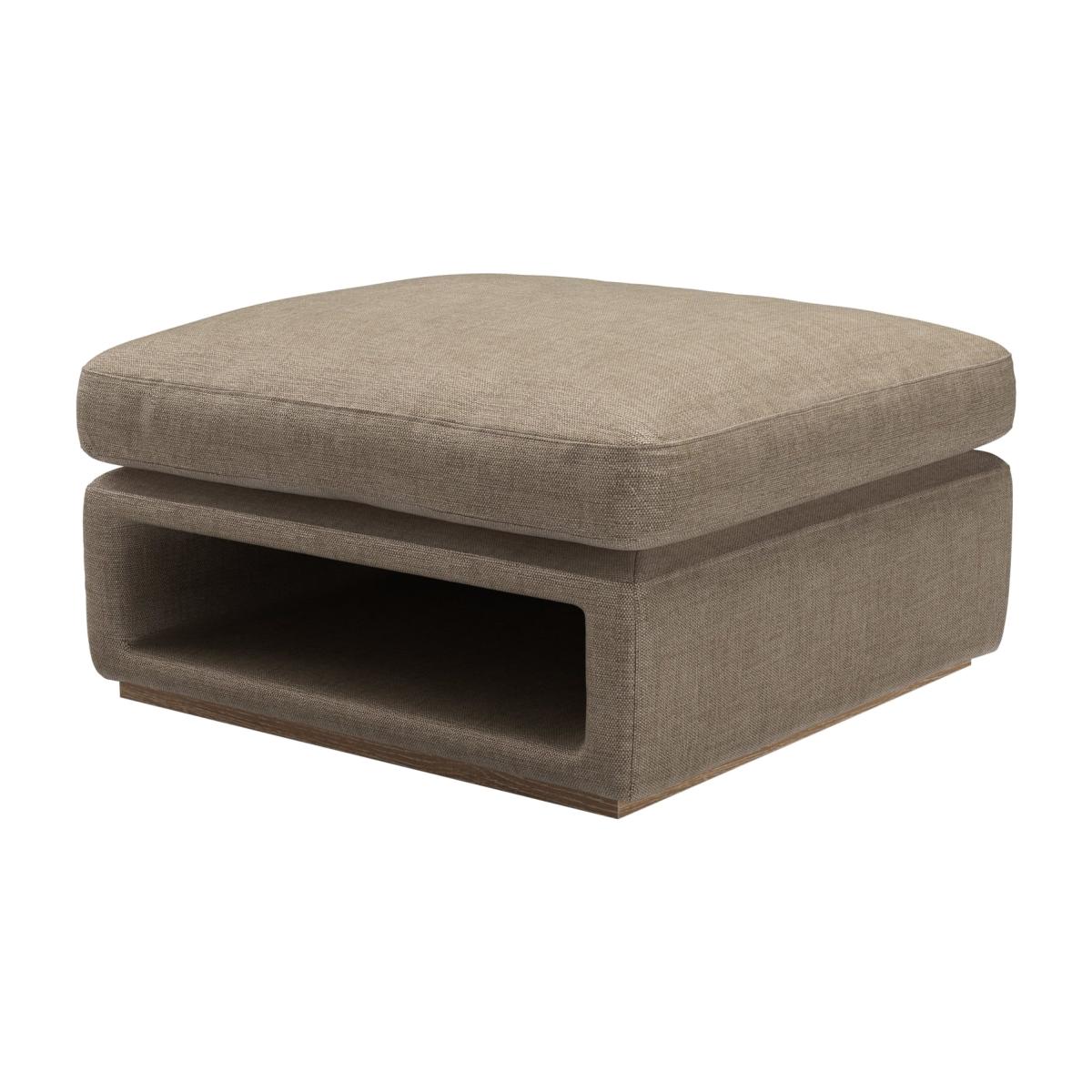 Ren Modular Storage Footstool in Greige Florence Textured Weave – image 1