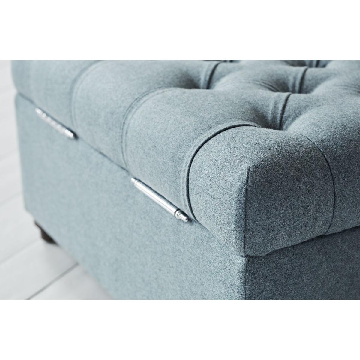 Valentin Medium Square Storage Footstool in Malbec Cotton Matt Velvet – image 3