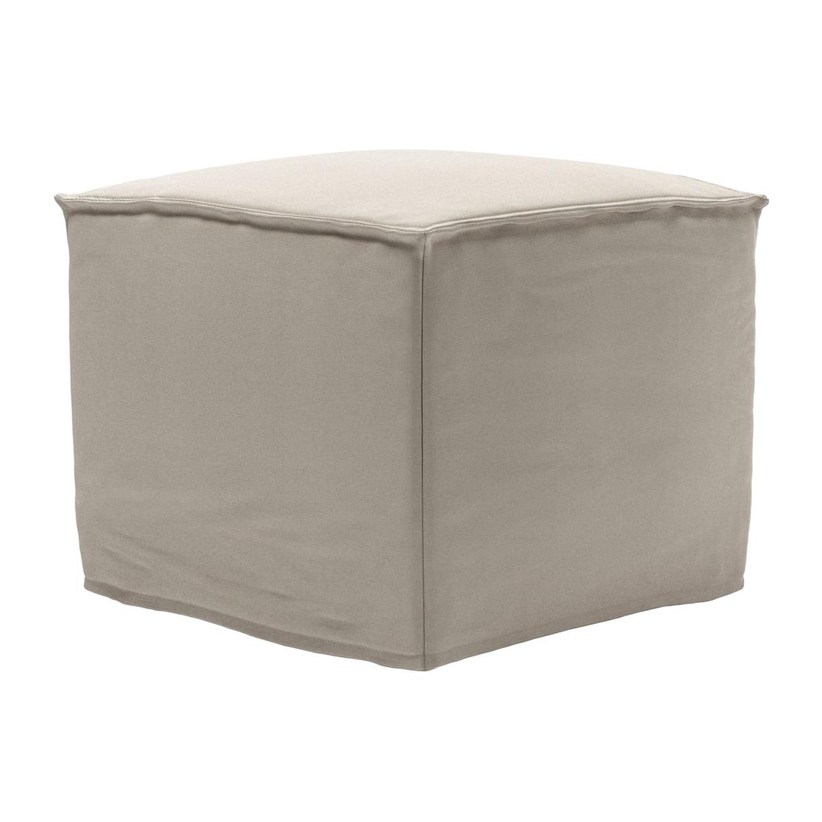 Anders Small Square Footstool in Elderflower Organic Smart Cotton – image 1
