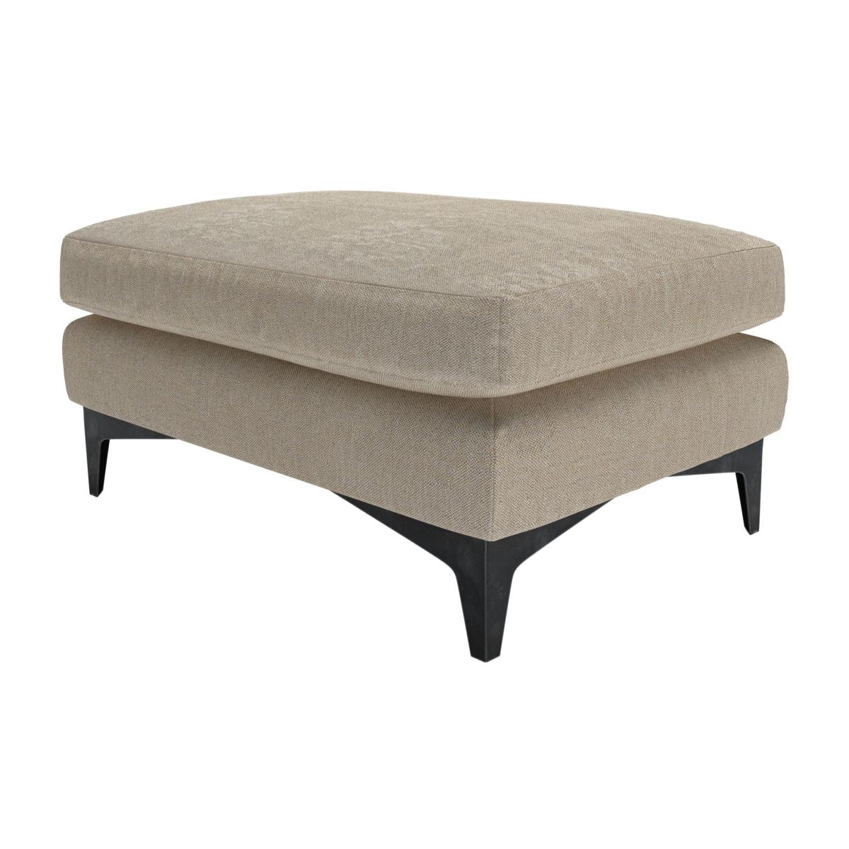 Lars Medium Rectangular Footstool in Cashew Baylee Viscose Linen – image 1