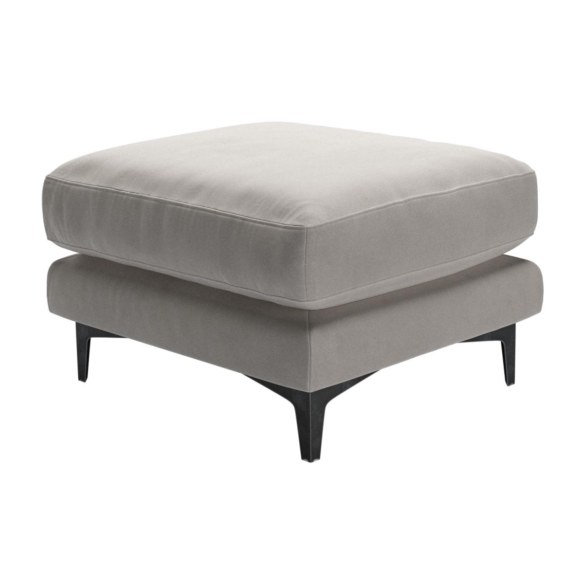 Boston Medium Rectangular Footstool in Nimbus Aquaclean Clever Velvet – image 1