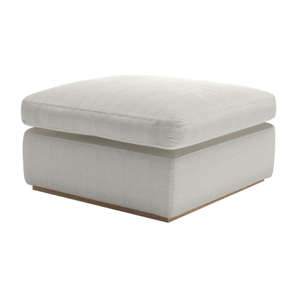 Ren Footstool in Clay House Herringbone Weave – image 1