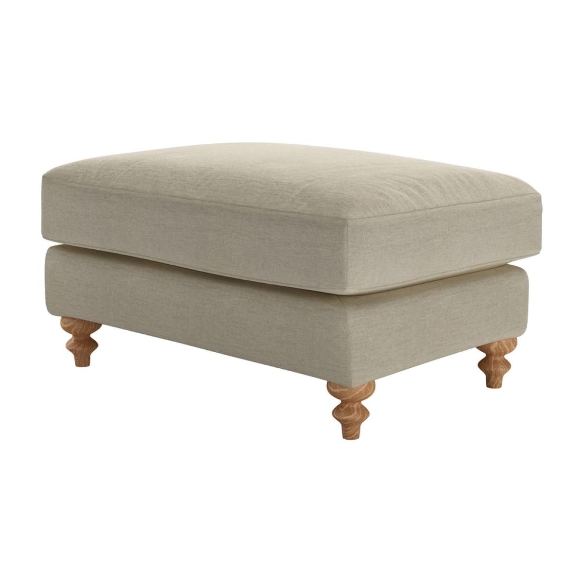 Teddy Large Rectangular Footstool in Pampas Hygge Smart Linen – image 1
