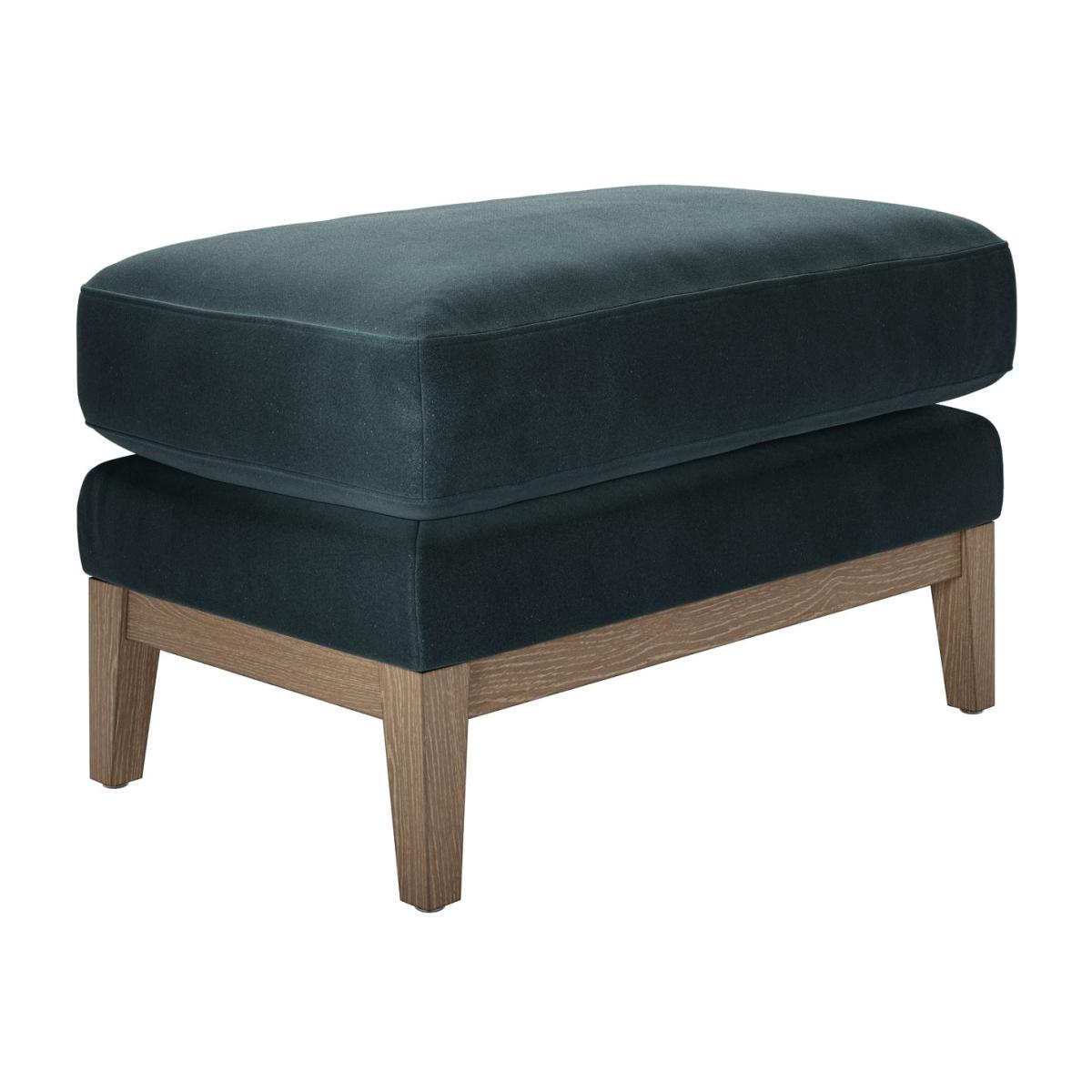 Costello Small Rectangular Footstool in Deep Forest Aquaclean Clever Velvet – image 1