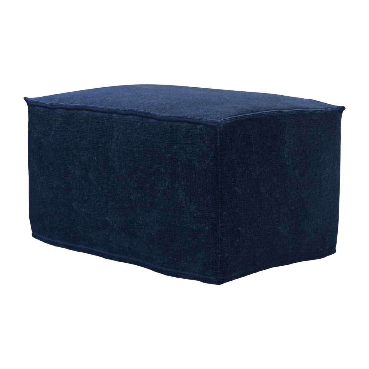 Anders Small Rectangular Footstool in Port Royal Aquaclean Clever Chenille – image 1