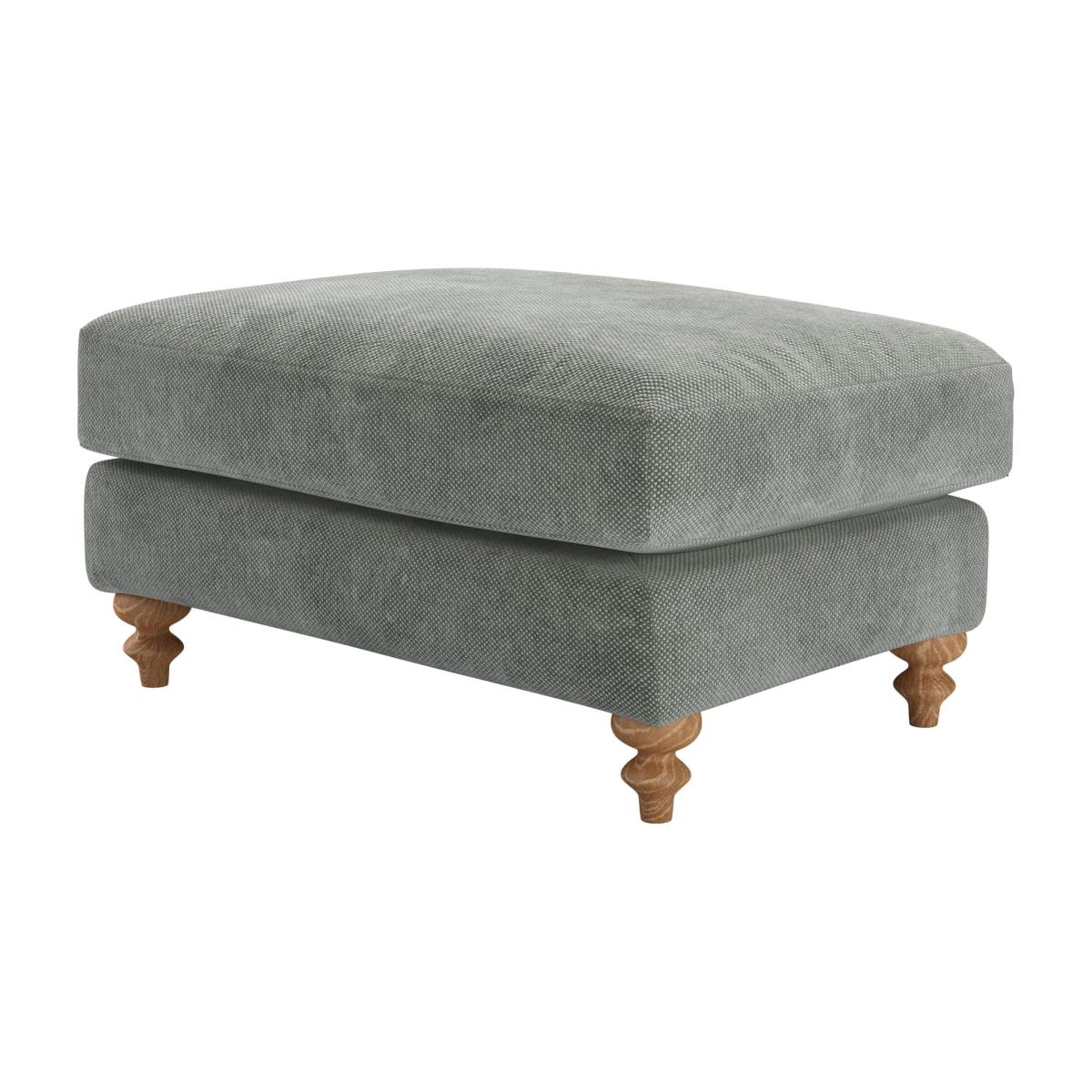 Teddy Large Rectangular Footstool in Moonstone Speckled Chenille – image 1