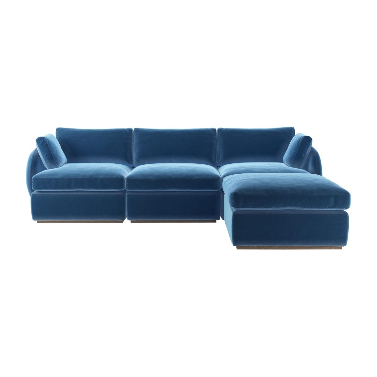 Ren Complete Set with Footstool in Bahama Cotton Matt Velvet – image 1