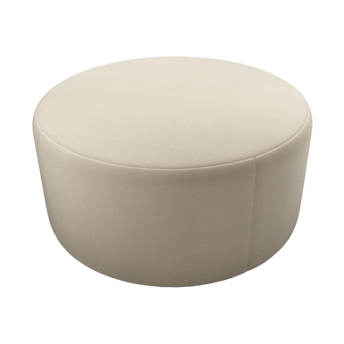 Luna Large Round Footstool in Pennine Stone Organic Smart Cotton – image 1