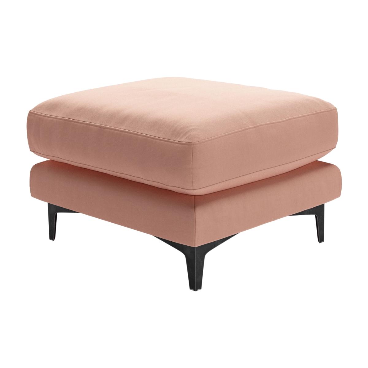 Boston Medium Rectangular Footstool in Sakura Pink Organic Smart Cotton – image 1