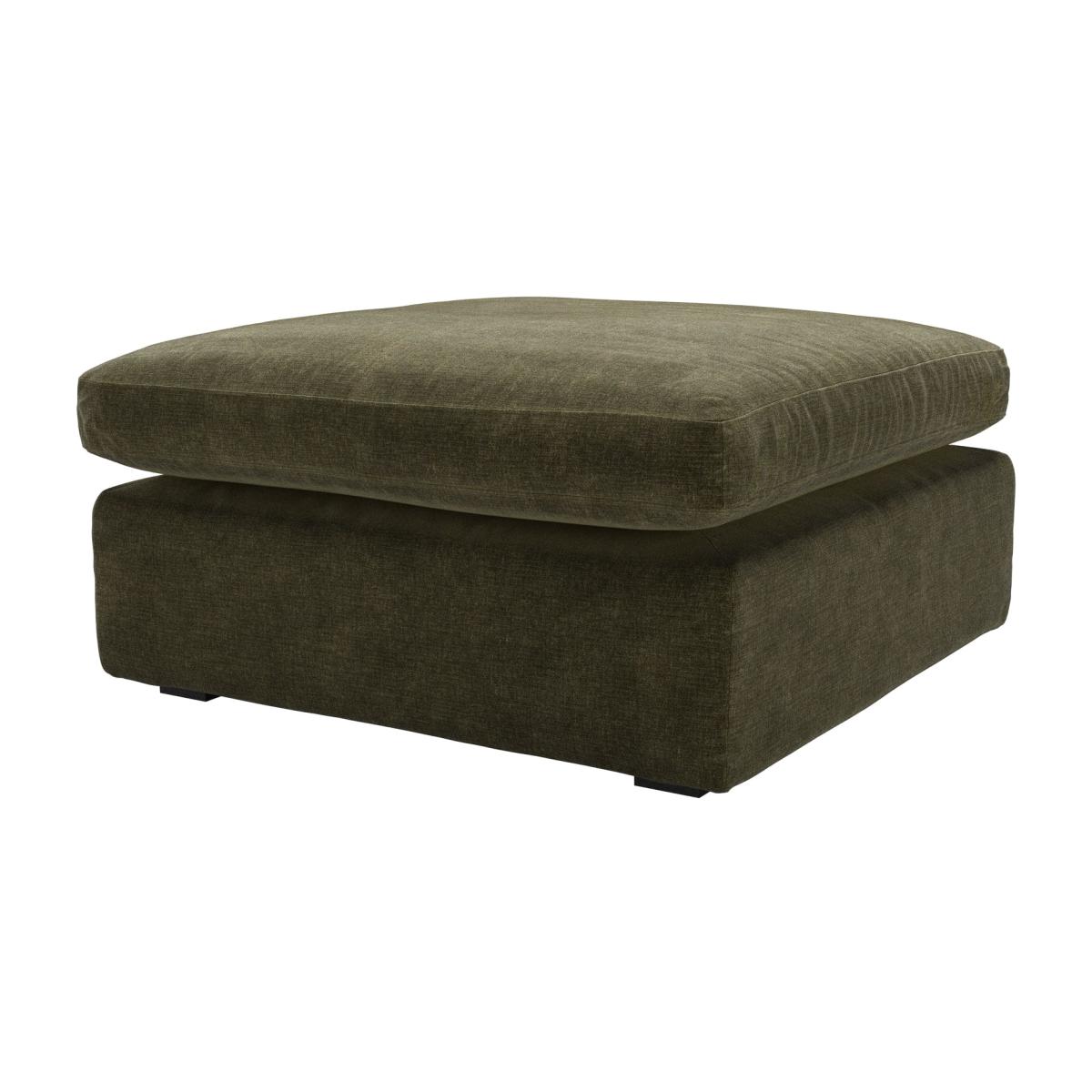 Long Island Slim Medium Rectangular Footstool in Juniper Aquaclean Clever Chenille