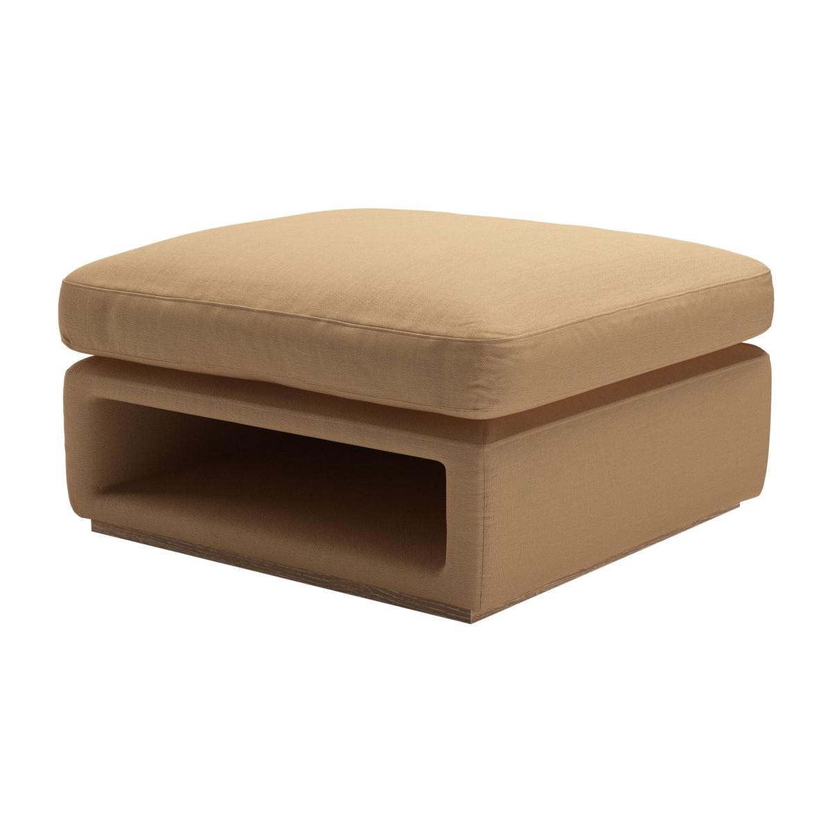 Ren Modular Storage Footstool in Pecan Brushed Linen Cotton – image 1