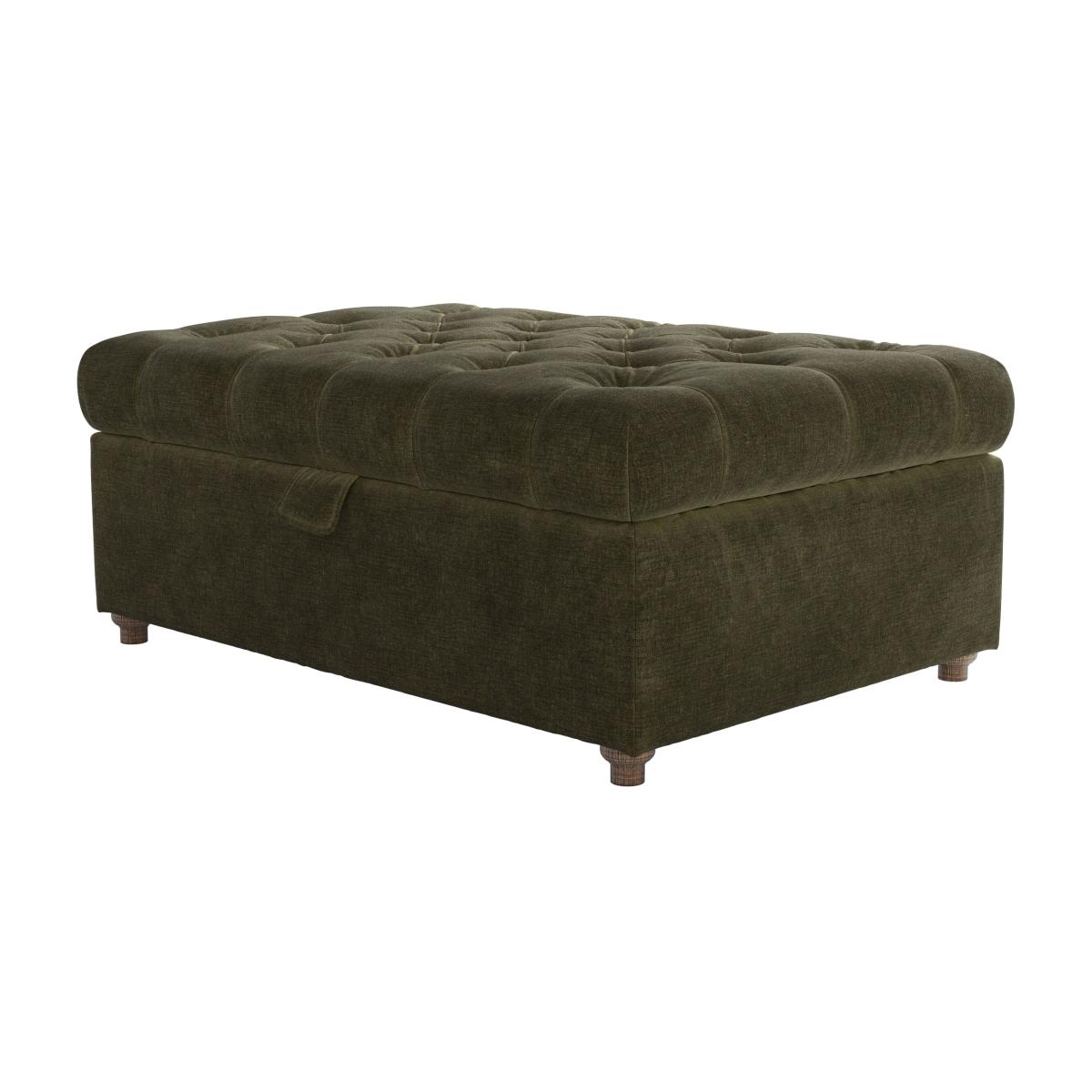 Valentin Medium Rectangular Storage Footstool in Juniper Aquaclean Clever Chenille – image 1