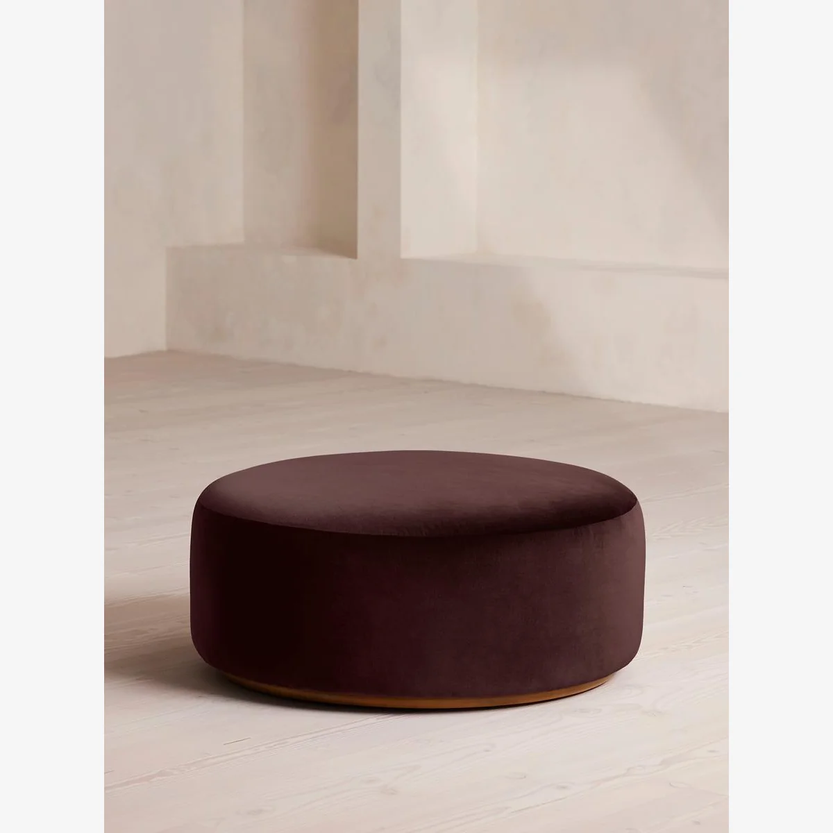 Aline Ottoman, Velvet, Aubergine, UK – image 1