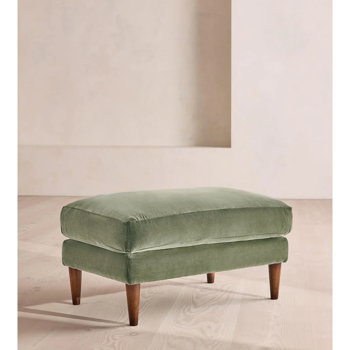 Reya Ottoman Velvet, Seafoam, UK – image 2