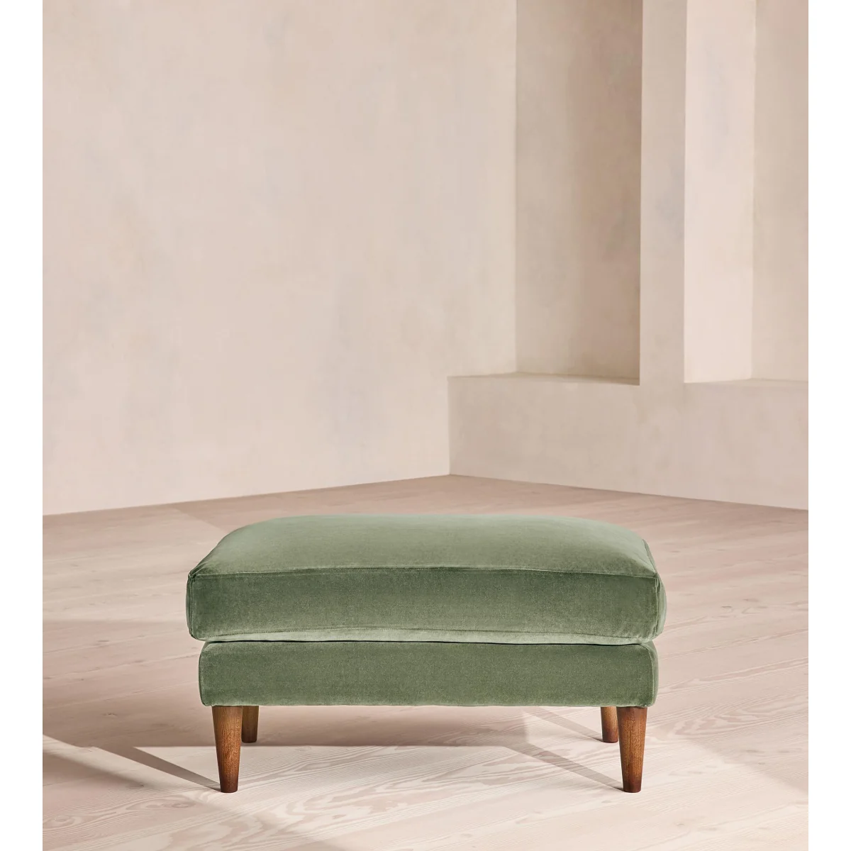 Reya Ottoman Velvet, Seafoam, UK – image 3
