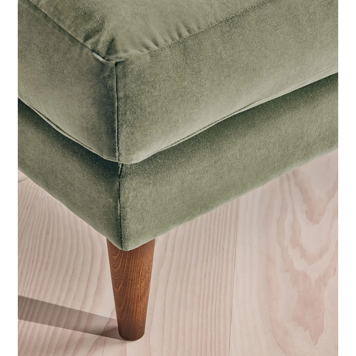 Reya Ottoman Velvet, Seafoam, UK – image 4