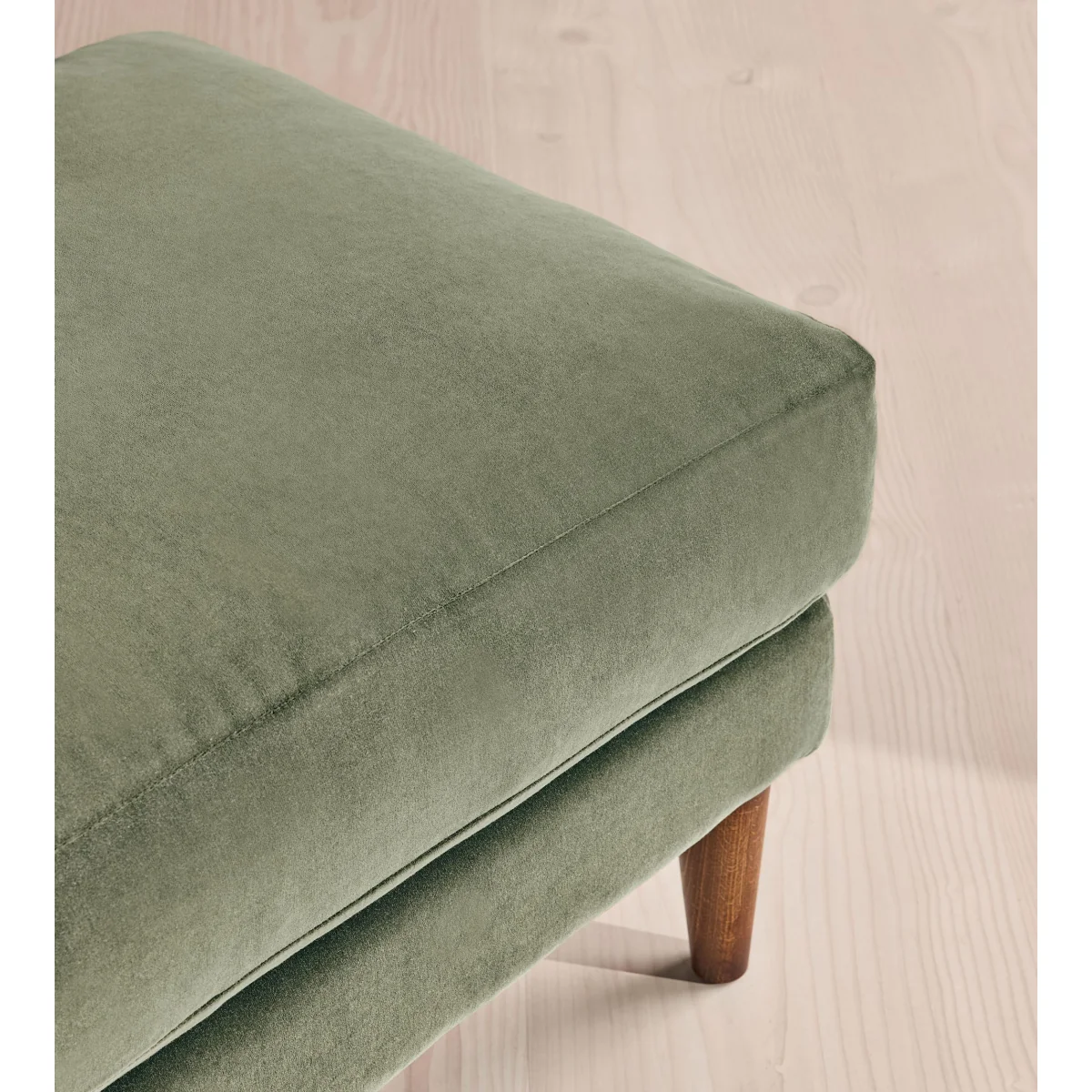 Reya Ottoman Velvet, Seafoam, UK – image 5