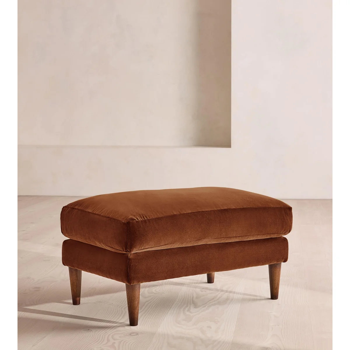 Reya Ottoman, Velvet, Cinnamon, UK – image 2